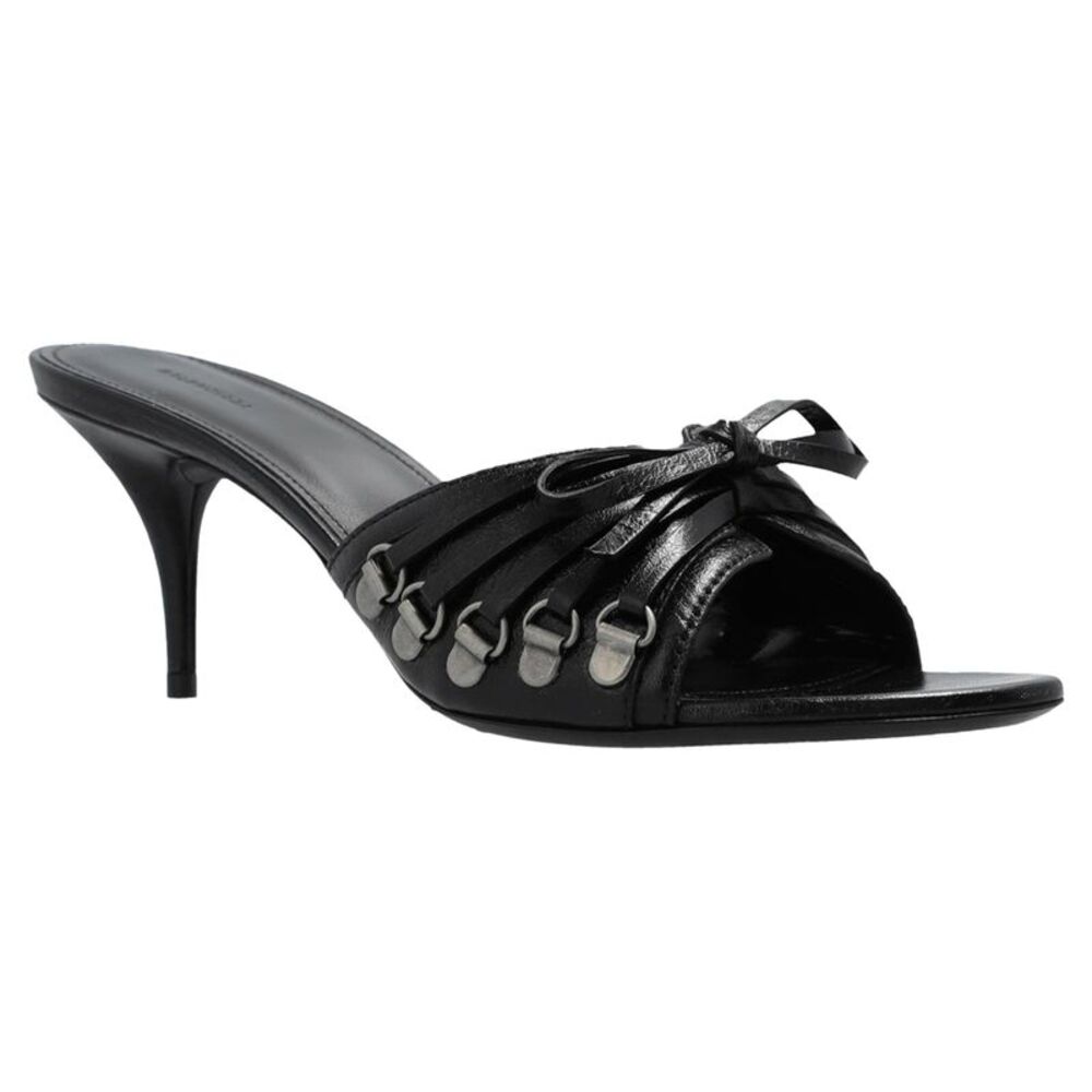 Balenciaga Cagole 70 Leather Sandals - Picture 2 of 4